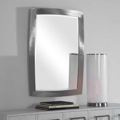 Haskill Brushed Nickel Mirror - Ornate Home