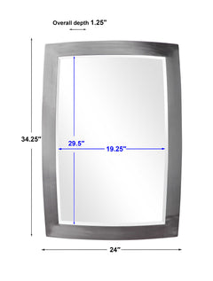Haskill Brushed Nickel Mirror - Ornate Home