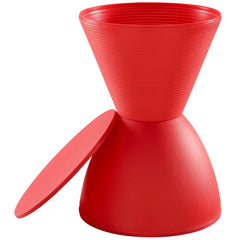 Haste Red Backless Stool - Ornate Home