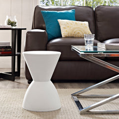 Haste White Backless Stool - Ornate Home