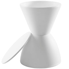 Haste White Backless Stool - Ornate Home