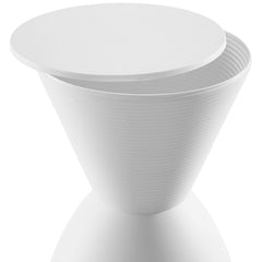 Haste White Backless Stool - Ornate Home