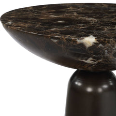 Hastings Brown Marble Accent Table - Ornate Home