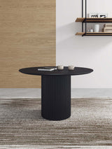 Hathaway 47.24 Round Dining Table in Black - Ornate Home