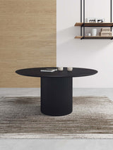 Hathaway 59.05 Round Dining Table in Black - Ornate Home