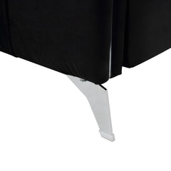 Hathaway Black 32"W Velvet Accent Armchair - Ornate Home