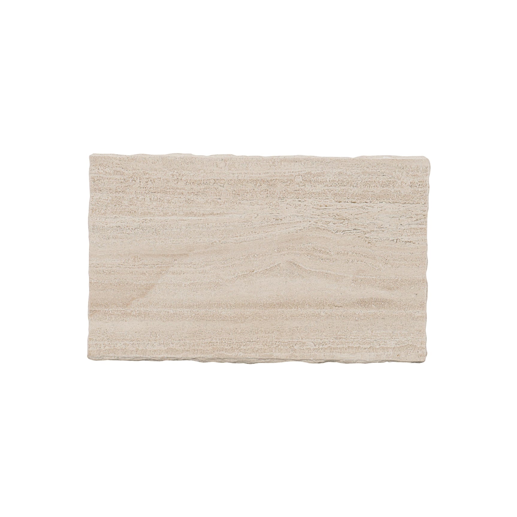 Hathaway Rectangular White Travertine/Oil-Rubbed Bronze Side Table - Ornate Home