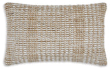 Hathby Tan/White Pillow - Ornate Home