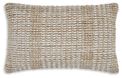 Hathby Tan/White Pillow - Ornate Home