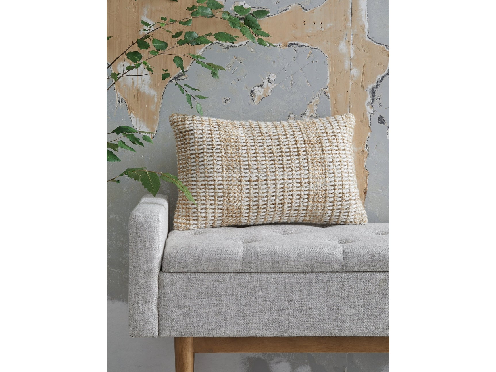 Hathby Tan/White Pillow (Set of 4) - Ornate Home