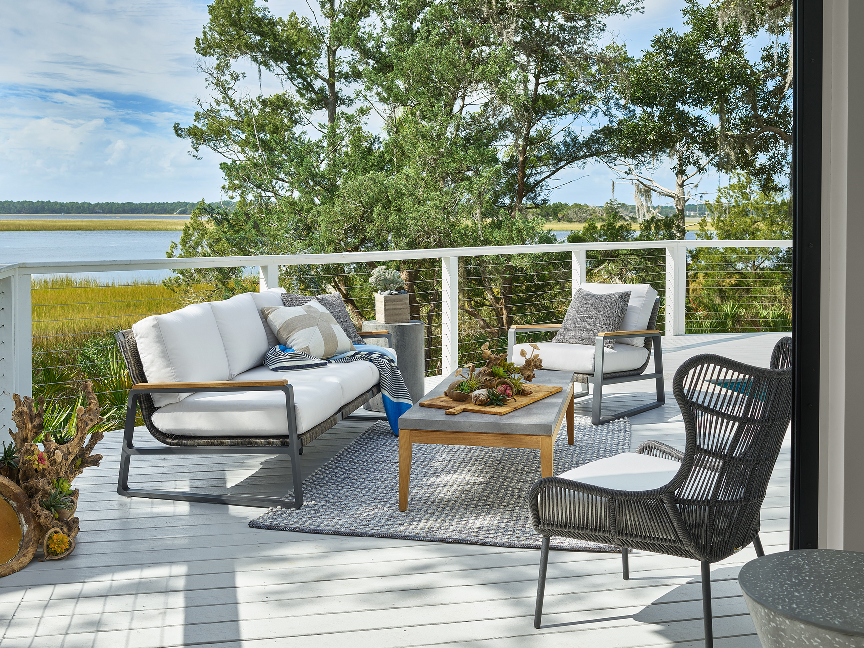 Hatteras Charcoal Lounge Chair - Ornate Home