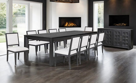 Hatton Cross Weathered Black 7 Piece Dining Set - Ornate Home