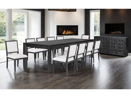 Hatton Cross Weathered Black 9 Piece Dining Set - Ornate Home