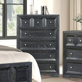 Hatton Cross Weathered Black Chest - Ornate Home