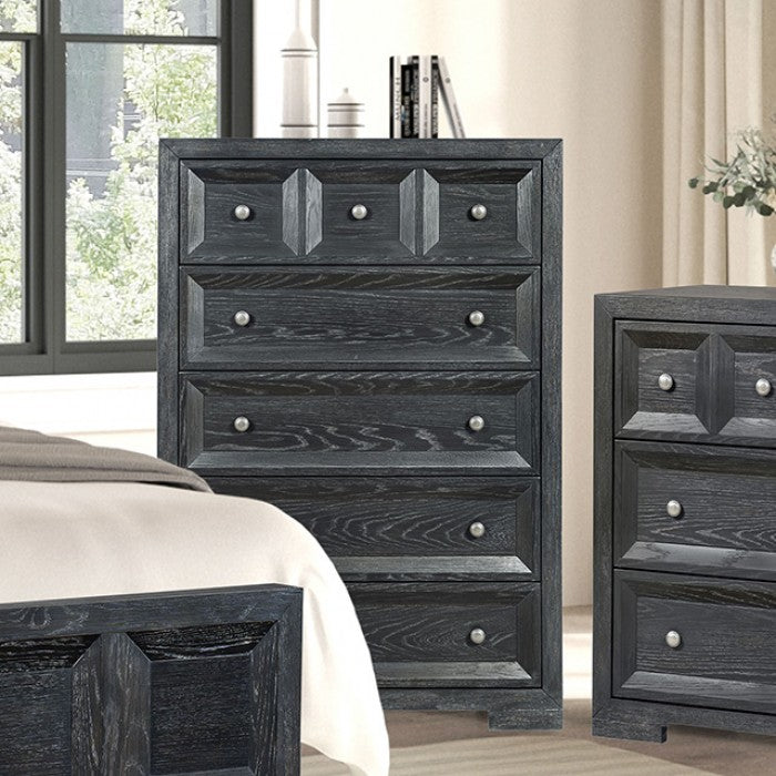 Hatton Cross Weathered Black Chest - Ornate Home