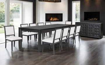 Hatton Cross Weathered Black Dining Table - Ornate Home