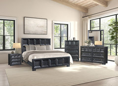 Hatton Cross Weathered Black Mirror - Ornate Home