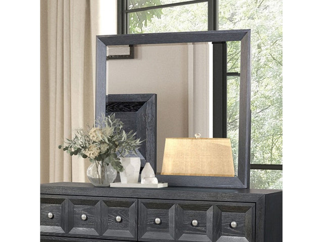 Hatton Cross Weathered Black Mirror - Ornate Home