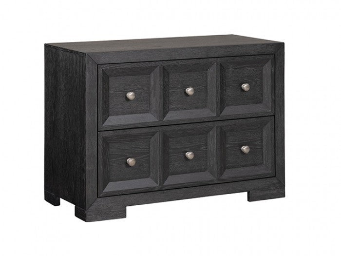 Hatton Cross Weathered Black Nightstand - Ornate Home