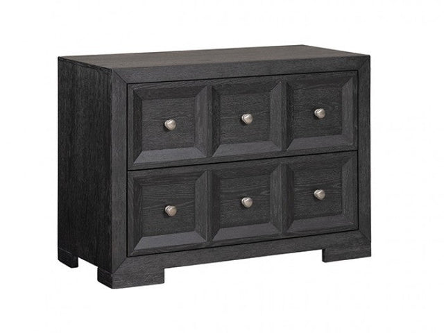 Hatton Cross Weathered Black Nightstand - Ornate Home