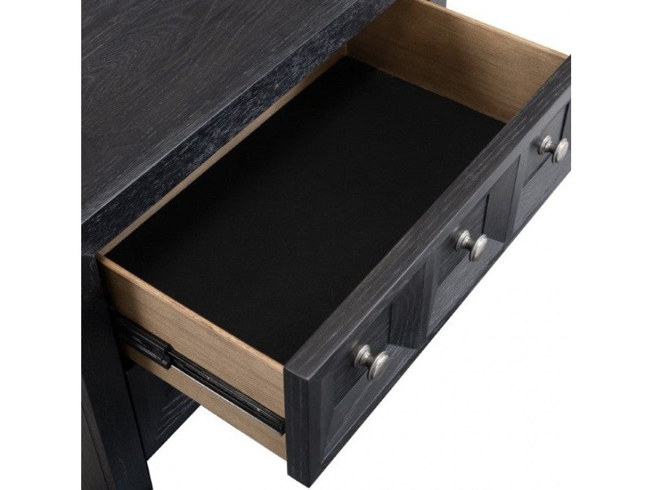 Hatton Cross Weathered Black Queen 4 Piece Bedroom Set - Ornate Home