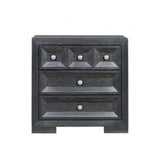Hatton Cross Weathered Black Queen 4 Piece Bedroom Set - Ornate Home