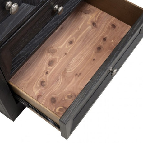 Hatton Cross Weathered Black Queen 4 Piece Bedroom Set - Ornate Home