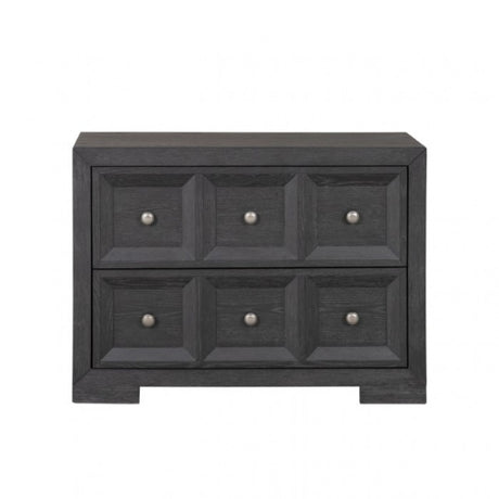 Hatton Cross Weathered Black Queen 5 Piece Bedroom Set w/2 Nightstands - Ornate Home