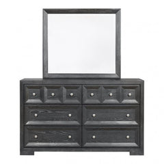 Hatton Cross Weathered Black Queen 5 Piece Bedroom Set w/2 Nightstands - Ornate Home