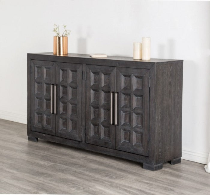 Hatton Cross Weathered Black Server - Ornate Home