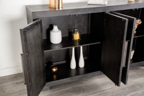 Hatton Cross Weathered Black Server - Ornate Home