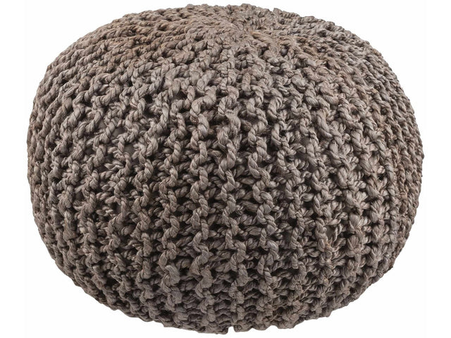 Hauenstein Knitted Jute Pouf - Ornate Home