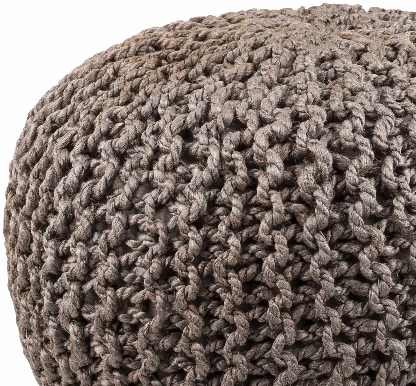 Hauenstein Knitted Jute Pouf - Ornate Home