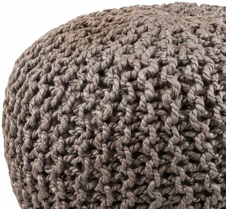 Hauenstein Knitted Jute Pouf - Ornate Home