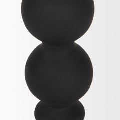 Haute Matte Black Small Blown Glass Candlestick - Ornate Home