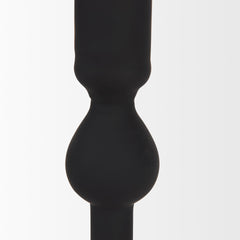 Haute Medium Matte Black Blown Glass Candlestick - Ornate Home