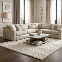 Hauteloom Trunding Plush Rug - Light Beige - Ornate Home