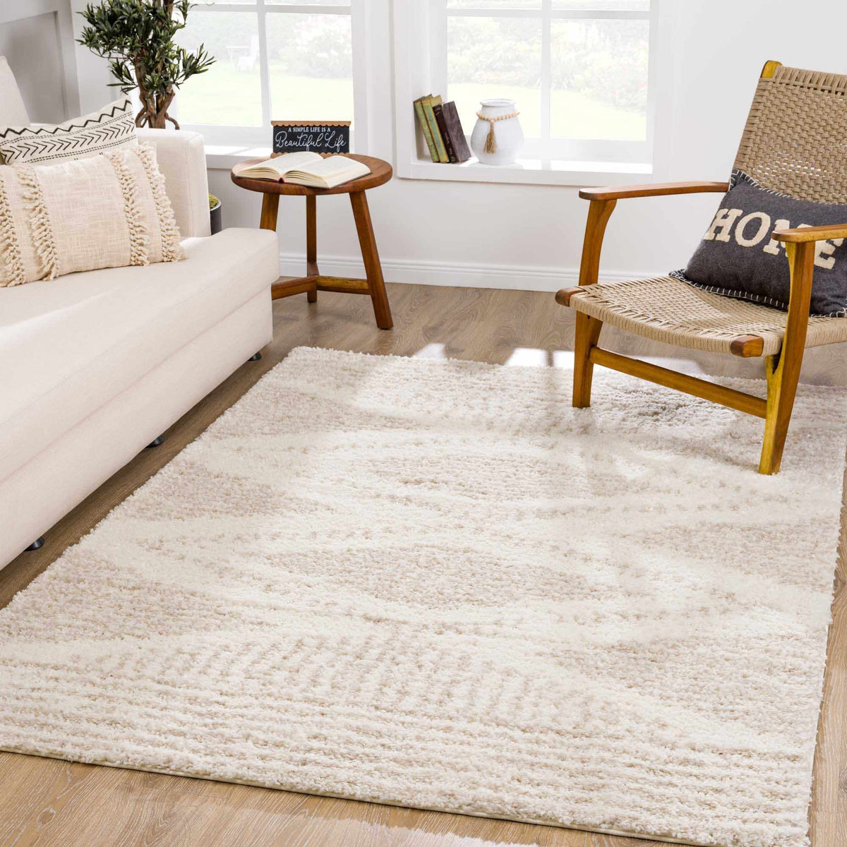 Hauteloom Trunding Plush Rug - Light Beige - Ornate Home