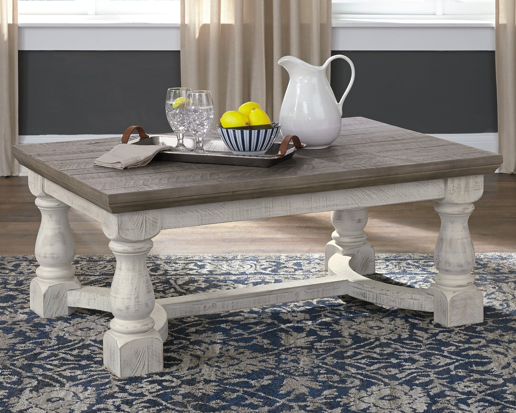 Havalance Gray/White Coffee Table and 2 End Tables - Ornate Home