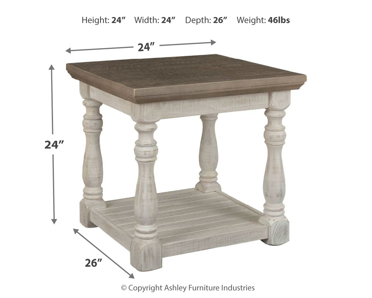 Havalance Gray/White Coffee Table and 2 End Tables - Ornate Home