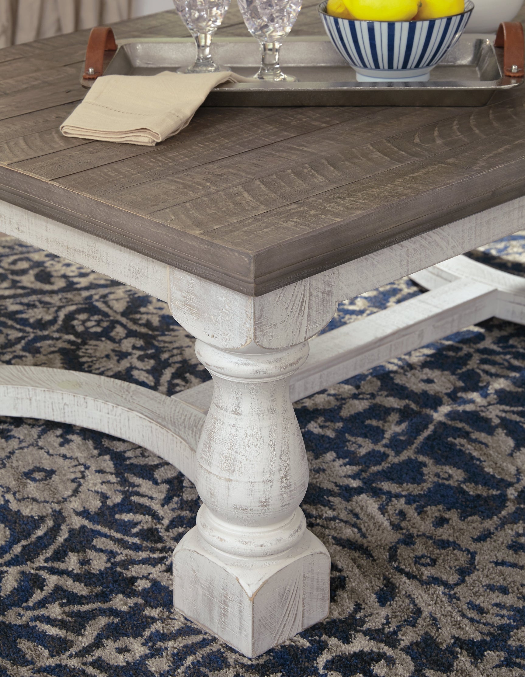 Havalance Gray/White Coffee Table and 2 End Tables - Ornate Home