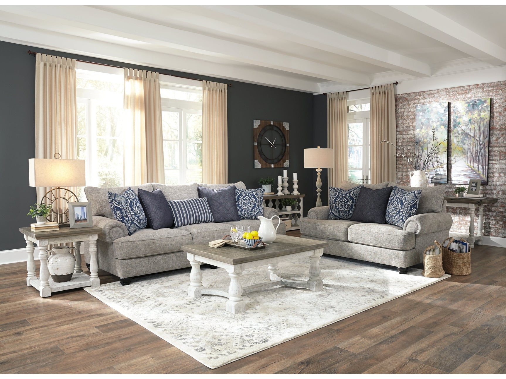 Havalance Gray/White Lift-Top Coffee Table and 2 Ends - Ornate Home