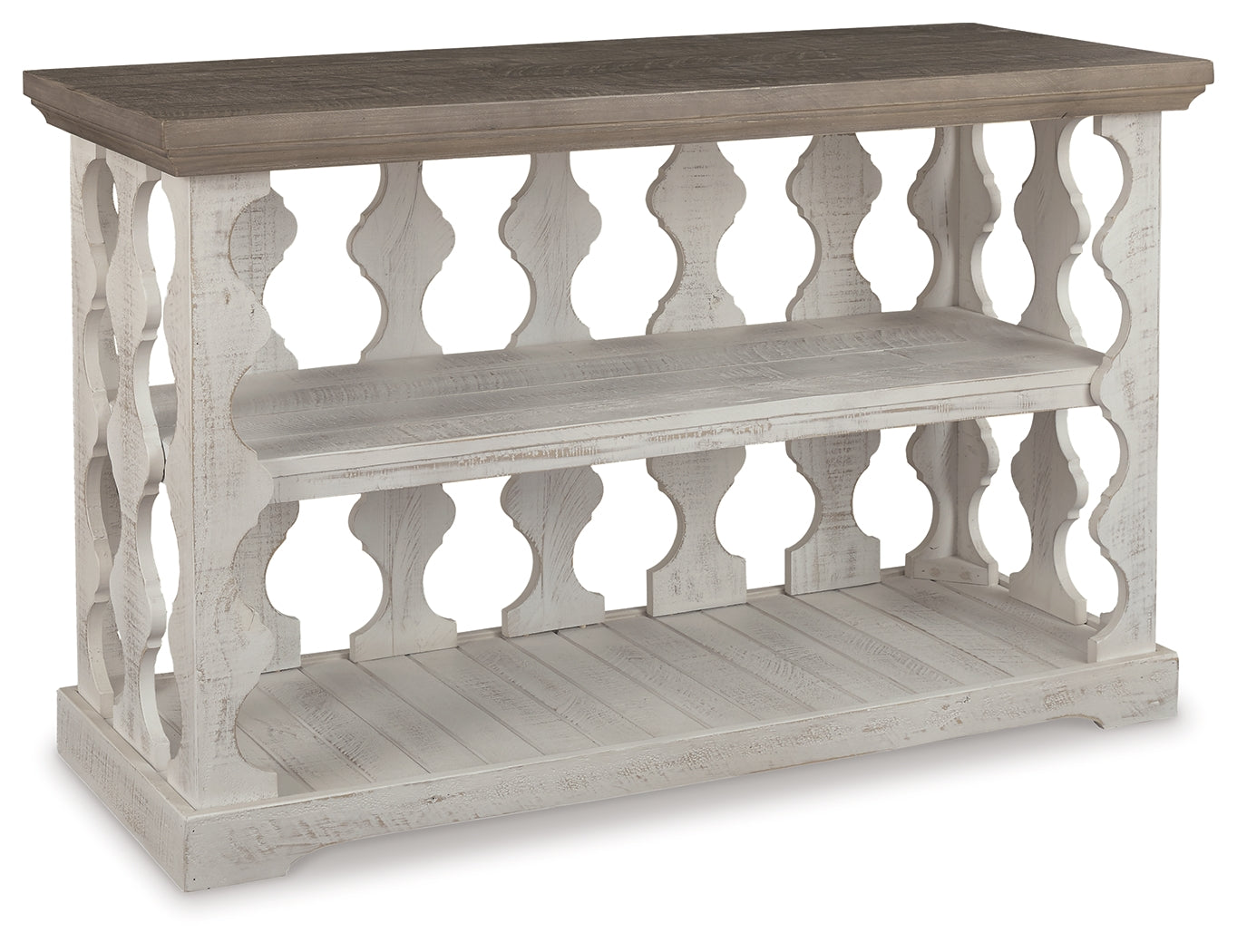 Havalance Gray & White Sofa/Console Table Balustrade-style  (Online Special Price) - Ornate Home