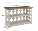 Havalance Gray & White Sofa/Console Table Balustrade-style  (Online Special Price) - Ornate Home