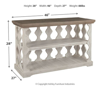 Havalance Gray & White Sofa/Console Table  Balustrade-style - Ornate Home