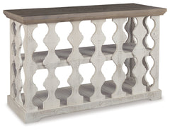 Havalance Gray & White Sofa/Console Table  Balustrade-style - Ornate Home