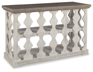 Havalance Gray & White Sofa/Console Table  Balustrade-style - Ornate Home