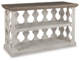 Havalance Gray & White Sofa/Console Table  Balustrade-style - Ornate Home