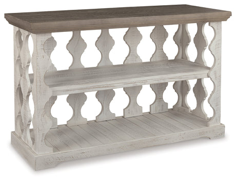 Havalance Gray & White Sofa/Console Table  Balustrade-style - Ornate Home