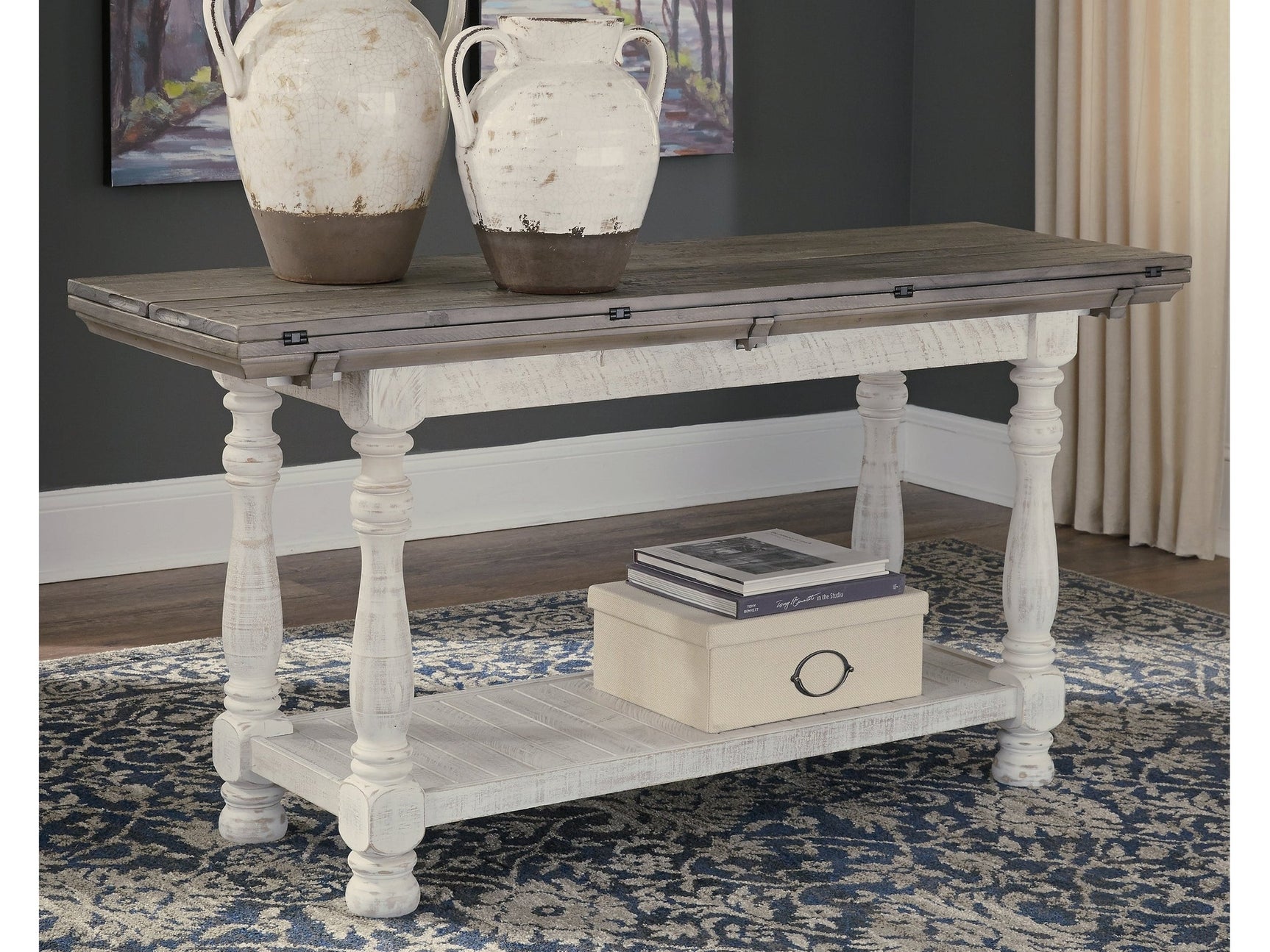Havalance Gray/White Sofa/Console Table (Online Special Price) - Ornate Home